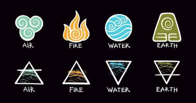 minimalist earth fire water air