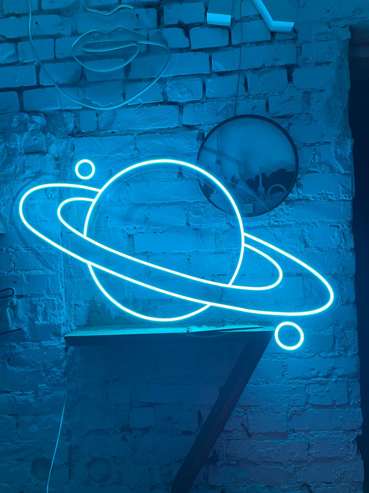 neon celestial stars planet hands