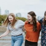 diverse group of friends laughing